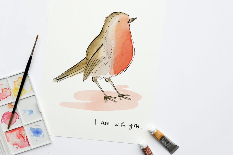 I Am With You Robin Art Print